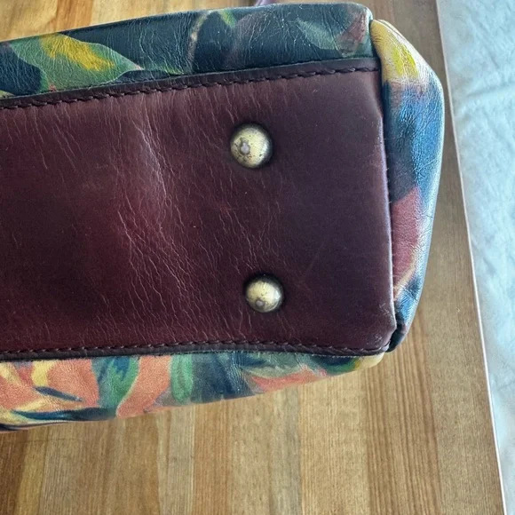 Patrica Nash Floral Leather Shoulder Bag